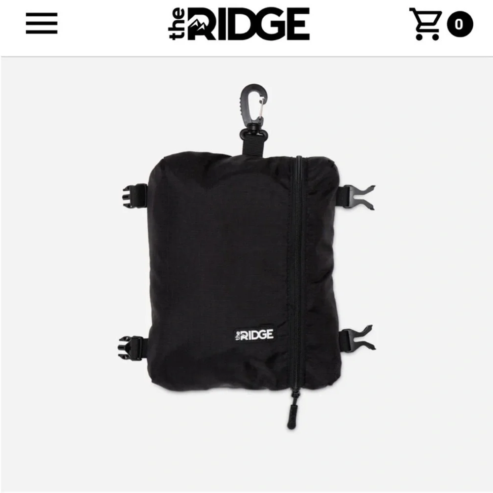 The Ridge Packable Black Ripstop Backpack